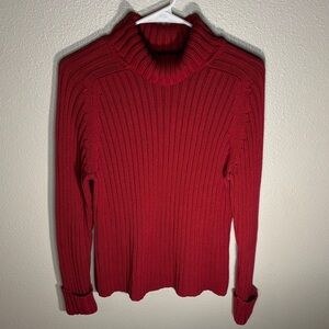 Hillard & Hanson Vibrant Red Cowl Neck Sweater -301sku